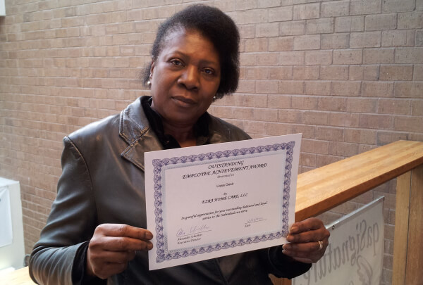 Ezra Home Care's Outstanding Caregiver Award