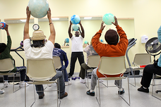 elderly exercise, picture from Boston.com