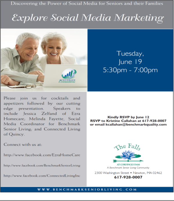 Social Media for Seniors with Ezra Home Care and  Benchmark